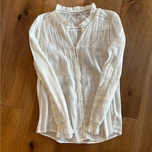 Faherty Ruffled organic Cotton Blouse